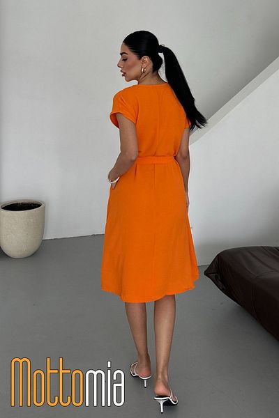 mottomia Women's V-Neck Belted Ayrobin Dress |   Summer Flowy Comfortable Fit Casual Stylish Dress