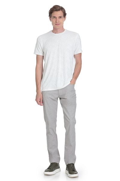 Hatemoğlu White Regular Fit Crew Neck T-Shirt