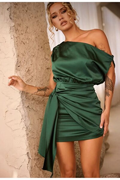boutiquen Linich&Co Satin Dress with Tie Detail