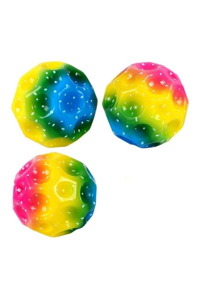 OEM Set 3 mingi Saltarete, Super Space Ball, curcubeu, 7 cm