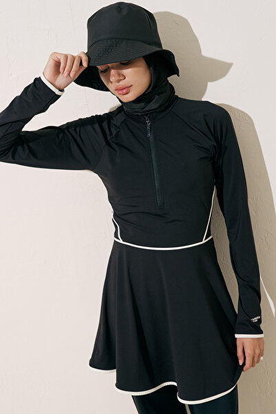 Manuka ŞAL DETAYLI BUCKET ŞAPKA SİYAH