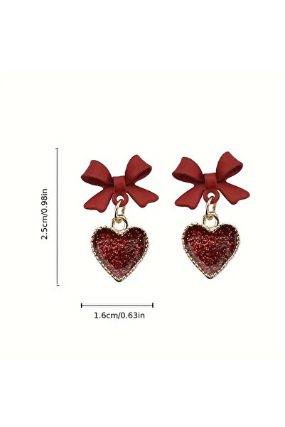 Fashionjewelery Candy Heart-Fiyonk Kalp Küpe