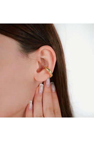 Ra jewels 925 Ayar Gümüş Gold Halka Earcuff