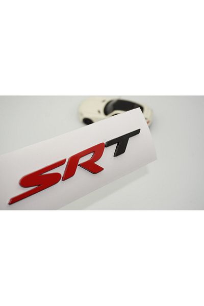DK Tuning Dodge Challenger Billet Srt Red Black Logo Emblem