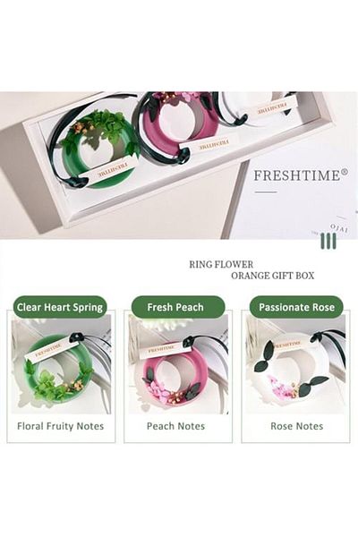 Generic Scented Wax Tablet Set, Preserved Flower Air Freshener Scented Candle for Wardrobes & Cars Decor 3Pc