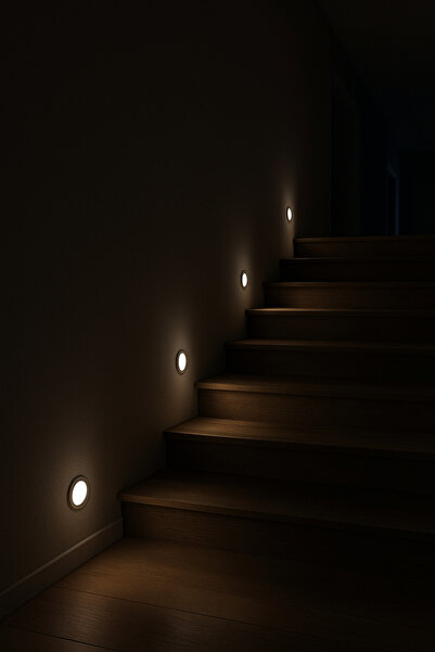 Cata Sensörlü Koridor Aydınlatması 1.5W Beyaz Işık – Gömme Tip LED Spot