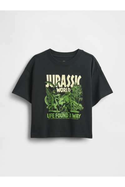 GAP Erkek Bebek Siyah Oversized Grafik T-Shirt