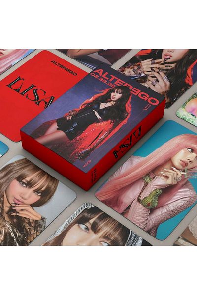 Kpop Dünyasi Blackpink Lisa'' Alter Ego'' Double-Sided Printed Hologram Laser/Lomo Card Set