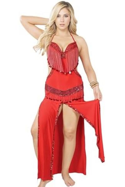 GENERAL Elegant and daring full-length belly dance dress