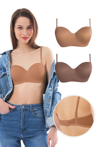 Cottonhill Ασύρματος Στηθόδέτης Χωρίς Επένδυση Strapless Lotus 2 Τεμάχια