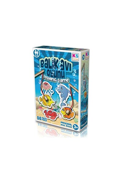 Generic Brand Orange Fishing Game, 16 Pieces, Fun and Educational Fish Catchi...