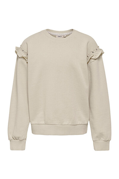 Only Kids - سويت شيرت برقبة دائرية مزين بكشكشة - حجر الخفاف