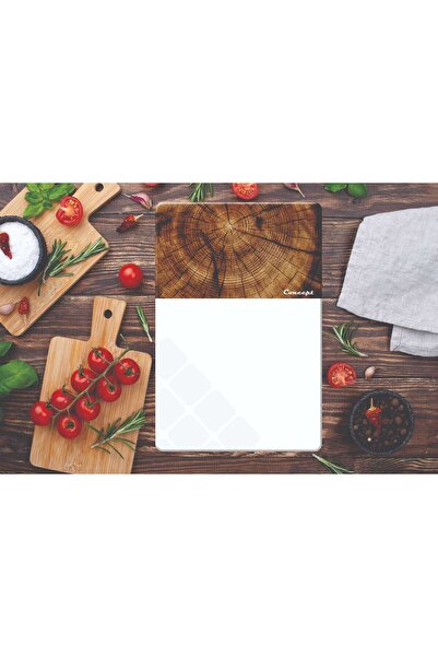 CONCEPT CAM Glass Cutting Board and Presentation Holder, 25X35, 4 Mm, Colorful Pattern