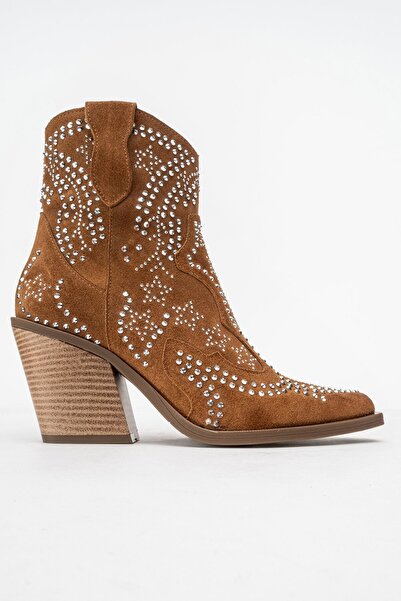 Zeynep Sıradağlı Wiedella Kadın Bot Taba Süet
