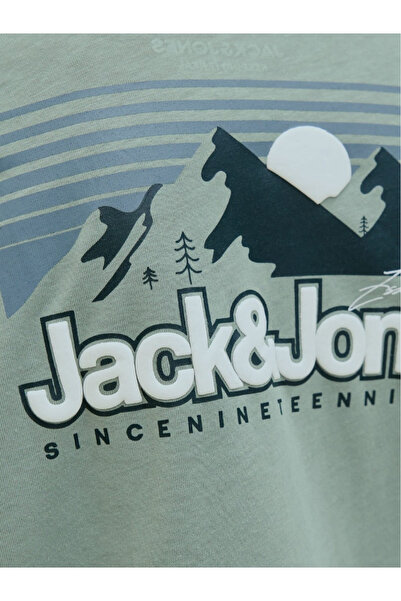 Jack & Jones Tricou JACK &JONES Mine Crew JNR - 12279668-Iceberg Green