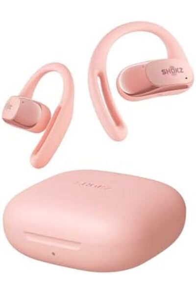 Shokz سماعات أذن مفتوحة من OpenFit Air، سماعات أذن لاسلكية حقيقية تعمل بتقنية البلوتوث مع ميكروفون، سماعات أذن مع