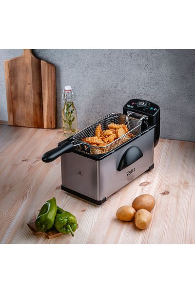 Voltz Friteuză Oliver OV51980P, 2000W, 3 litri, Complet detașabilă, Oțel inoxidabil/Negru