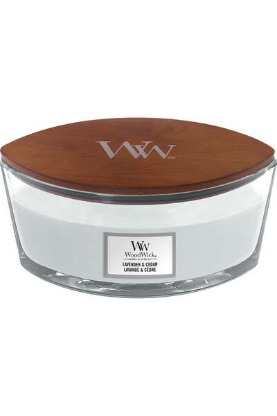 Wood Wick Hearthwick WoodLumânare Wick cu lavandă și cedru