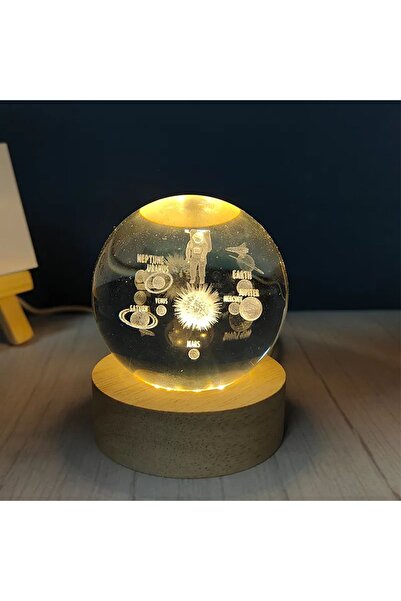 HALL BREATHE Gezegenler ve astronot temalı çocuk odası gece lambası, sevimli ...