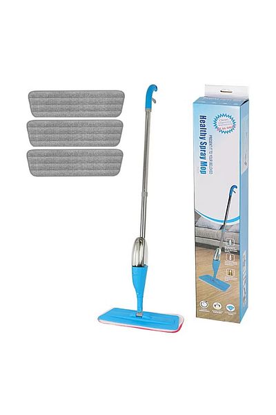 ZOLELE Premium Water Spray Mop With 3 Reusable Pads Sprayer 360 Degree Rotating Handheld Washable