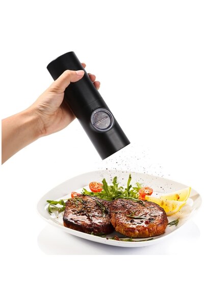 awwaline Electric salt and pepper grinder, awwaline, black, LED indicator, adjustable coarseness
