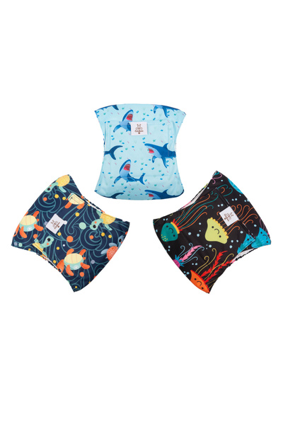 Choice4 M DM28 (3 قطع في العبوة) حفاضات كلاب ذكور قابلة لإعادة الاستخدام من C...