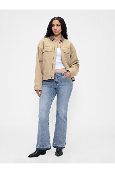 GAP Kadın Mavi Düşük Bel Uzun ve İnce Jean Pantolon