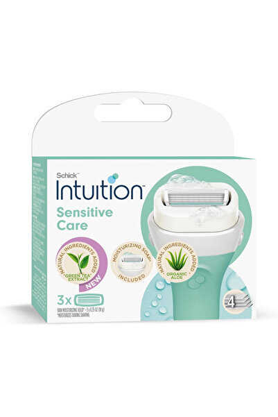 INTUITION Schick Sensitive Care Refill Organic Aloe Green Tea Extract-Soap In...