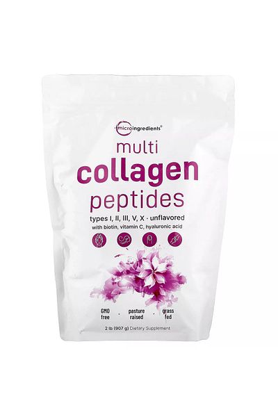 Micro ingredients Multi Collagen Peptides, Unflavored, 2 lb (907 g)