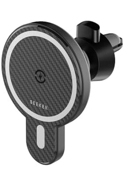 seeken 15W Magpower Car Holder For Mobiles - Black | Over Voltage Protection | Over Current Protecti