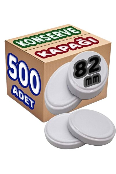 teknotrust Büyük 82mm Konserve Kapağı Seti, 500 adet, beyaz renkli, yüksek ka...