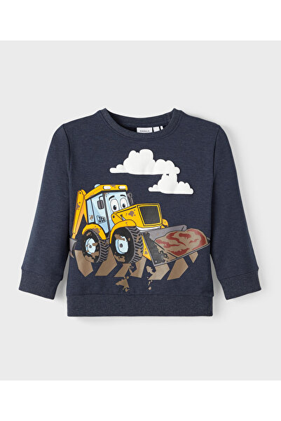 Name it سويت شيرت مطبوع - أزرق داكن