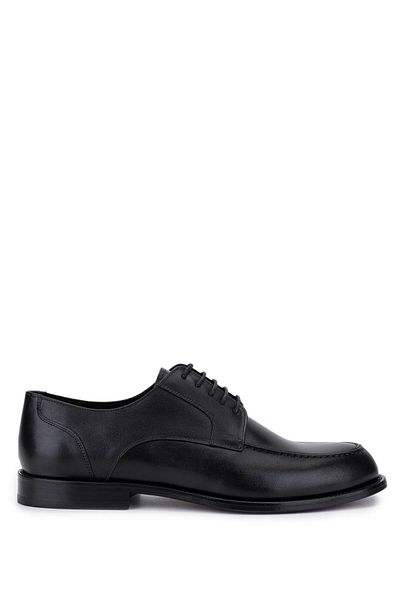 Tamer Tanca Men's Genuine Leather Black Leather Classic Shoes