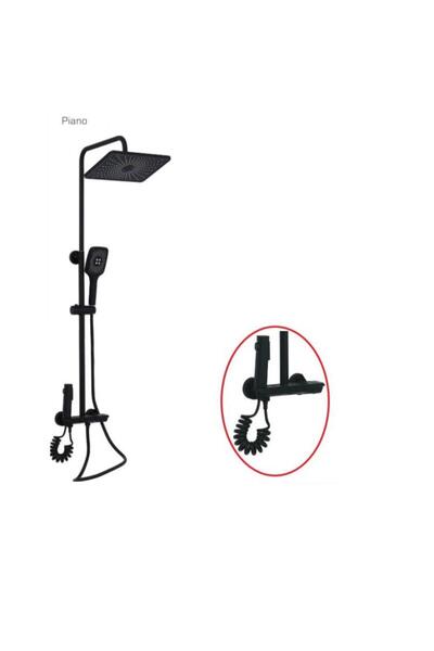Duxxa Piano Bataryalı Duş Seti Mat Siyah DP.100.MS