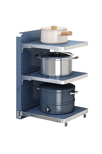 Yelajoy رف منظم متعدد الأغراض بثلاث طبقات، قابل لتعديل الارتفاع، متين، للمطبخ...