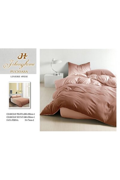 FIONNA.RO Superior Satin Cotton Bed Linen - Bicolor Brick