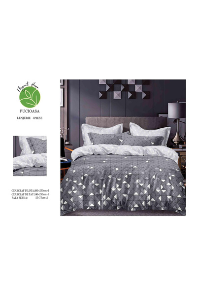 FIONNA.RO Superior Satin Cotton Bed Linen - Abstract Diamonds