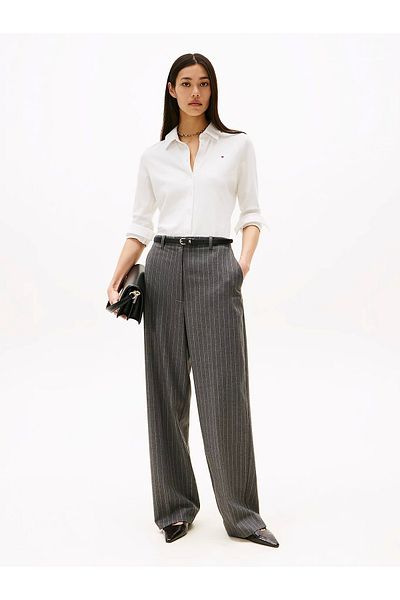 Tommy Hilfiger 1985 ÚZKE PIQUE GOMBÍKY S DLHÝM DLHÝM RUKÁVOM