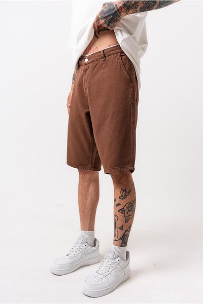 Respire Men's Piece Paint Shorts Brown