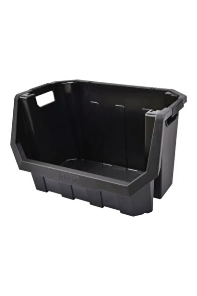 Tictix سلة المهملات متعددة التركيبات عالية الدقة من تاكتيكس - تخزين مفتوح من الأمام يُثبَّت على الحائط، لون أسود