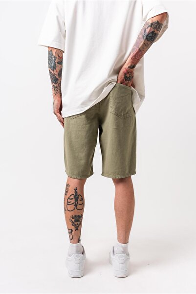 Respire Men's Piece Paint Shorts Khaki