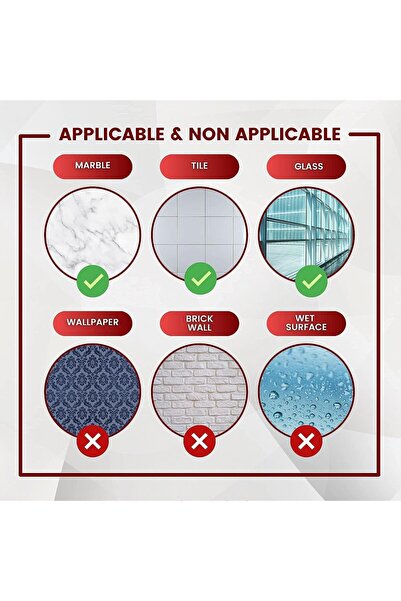 Red Goat Set of 12 double-sided adhesive pads for mounting and replacement Red Goat, black, 50 x 40 mm