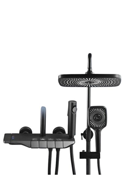 tekno popüler Gri Piyano Robot Duş Seti Yağmur Tepe Banyo Prinç