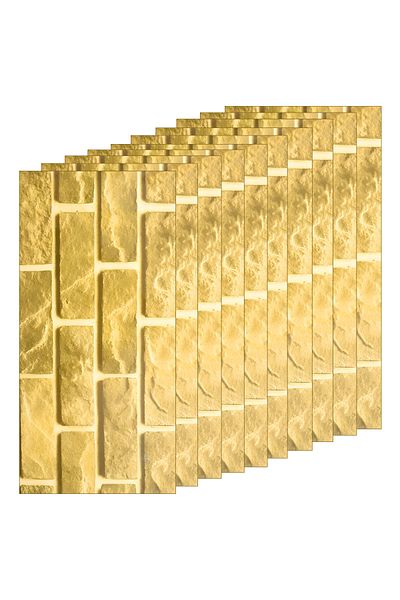 Teno Set of 50x Premium 3D Teno® Marble Wallpaper, coverage area 9 sq m, 30x60 cm, model 60, gold