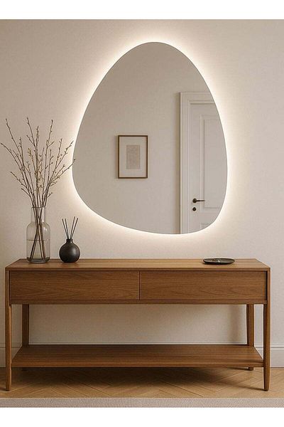 Taimi Wall Mirror 60x80cm-Elegant Design Mirror with 3- Light Levels-For Makeup,Dressing Room, Enterway