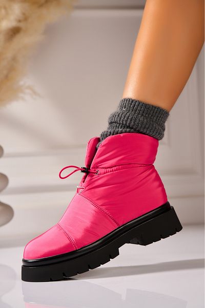 Joana Women's Fur-Infused Fuchsia Boots from Fas Vayda