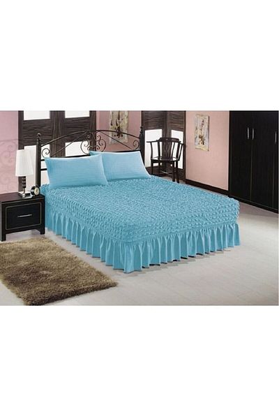 BOSTAN Bürümcük Fabric Elastic Sheet Skirt, Flexible Bedspread 1 Piece