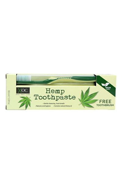 Xoc Pastă de dinți cu cânepă 100 ml + Periuță de dinți