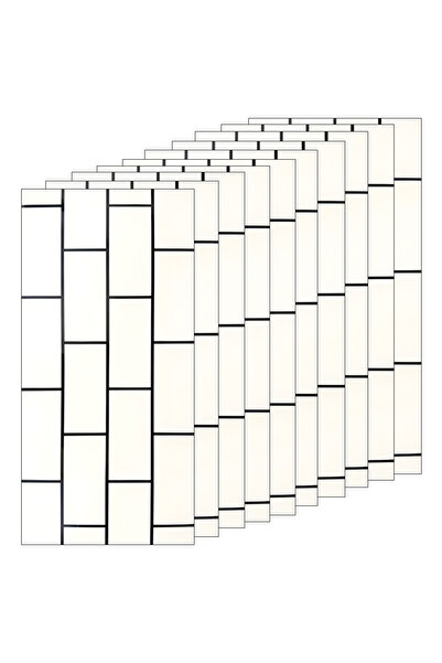 Teno Σετ 50x Premium 3D Teno® Marble Wallpaper, επιφάνεια κάλυψης 9 τ.μ., 30x60 εκ., μοντέλο 61, λευκή