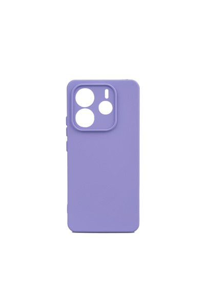 noktaks Xiaomi Redmi Note 14 Compatible - Case Matte Soft Flexible Piping Silicone - Lilac - T35607